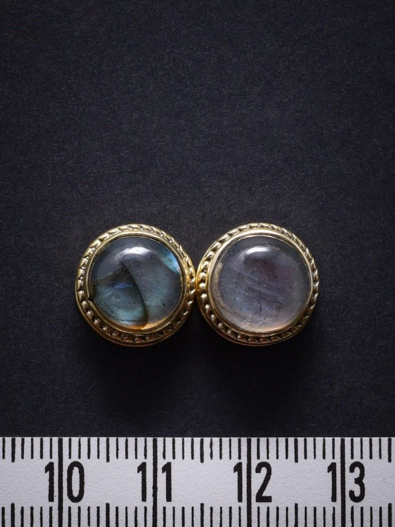 2 Pierres serties de laiton de 12 mm - Image 3