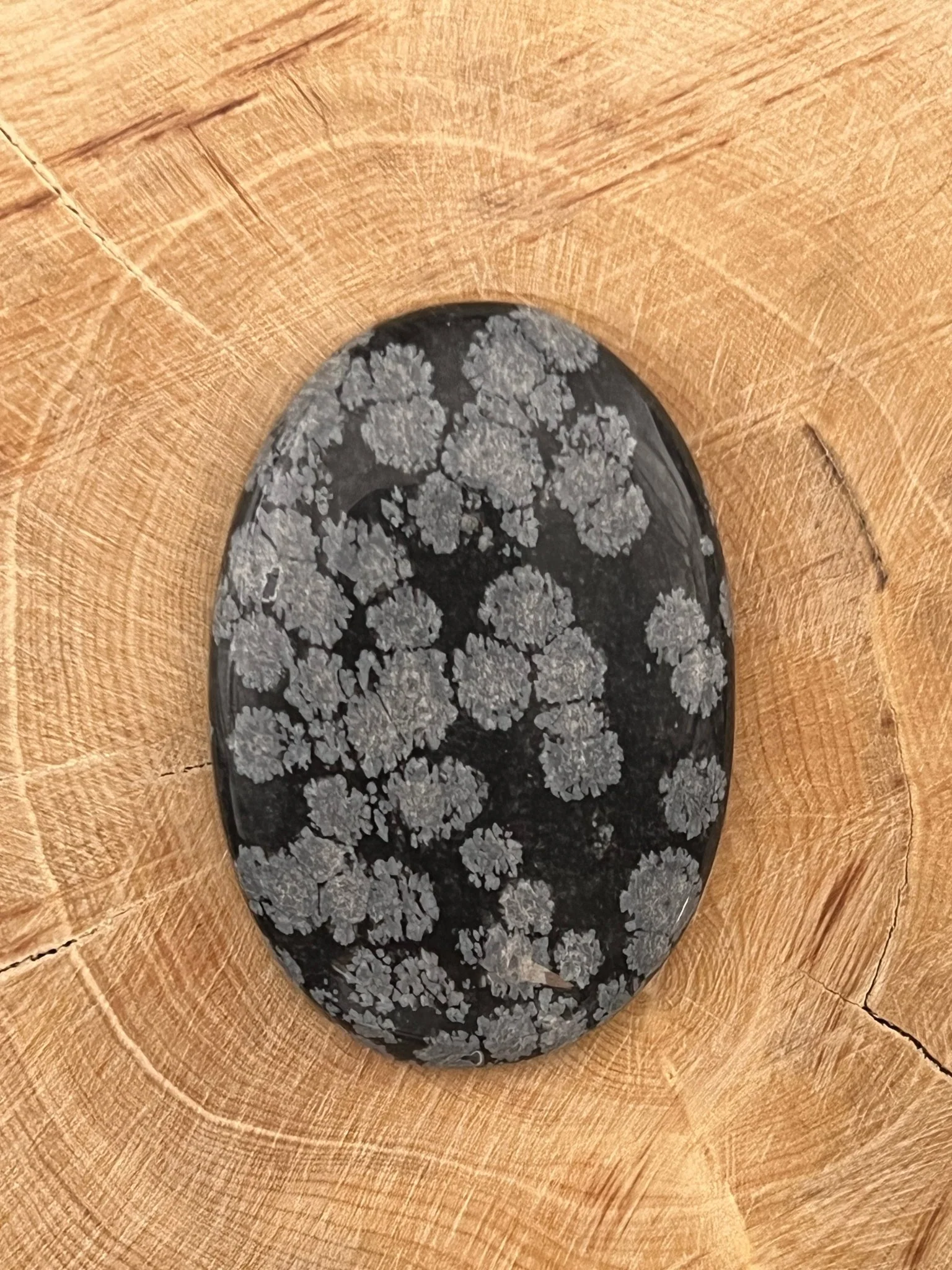 Obsidienne Flocon de Neige n°3 (4,3cm x 3cm)