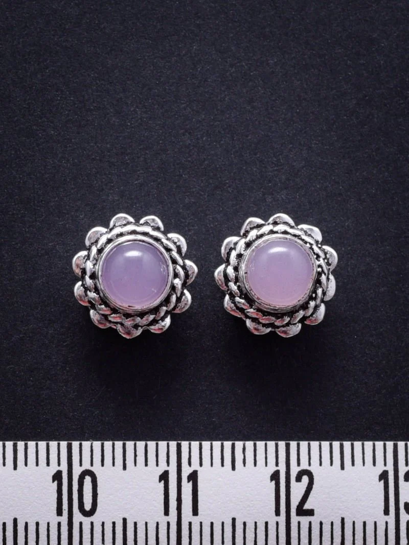 2 Pierres serties de laiton argenté "fleur" de 9 mm - Image 6