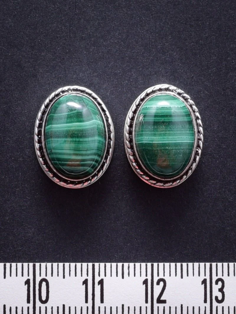 2 Pierres serties de laiton argenté de 17 mm - Image 10