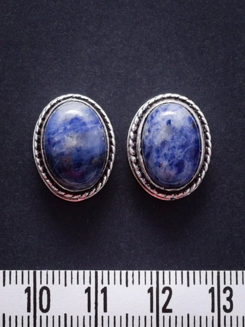2 Pierres serties de laiton argenté de 17 mm - Image 11