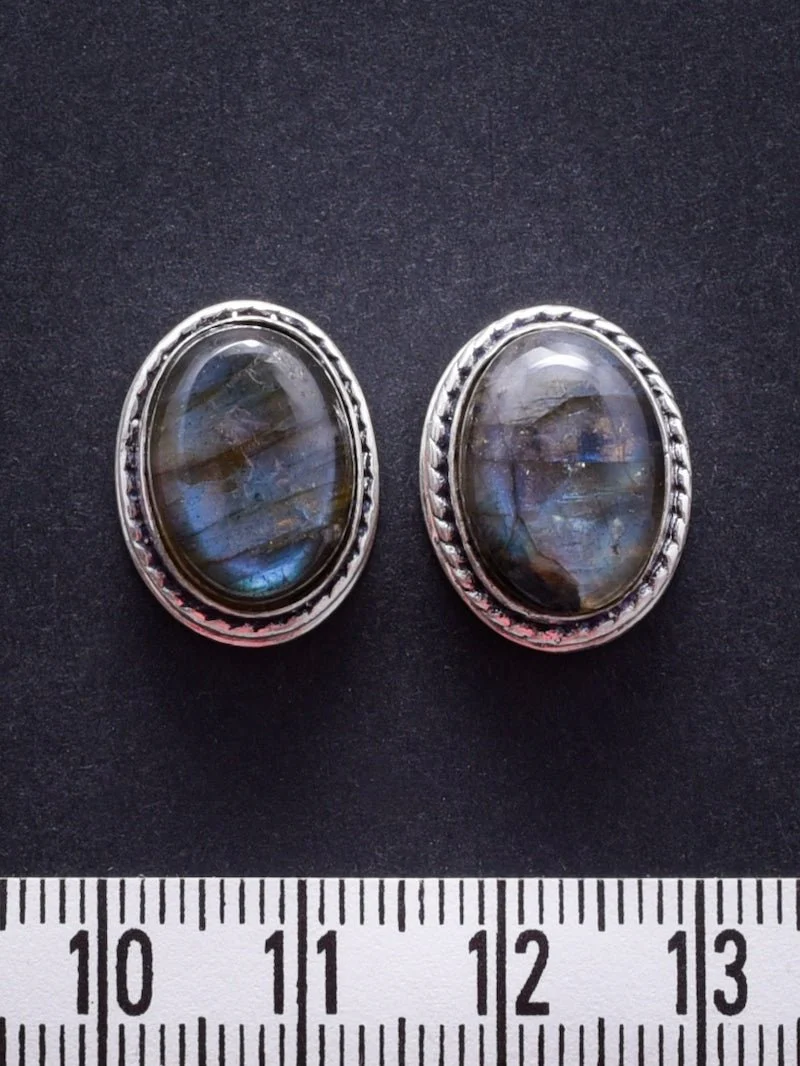 2 Pierres serties de laiton argenté de 17 mm - Image 12