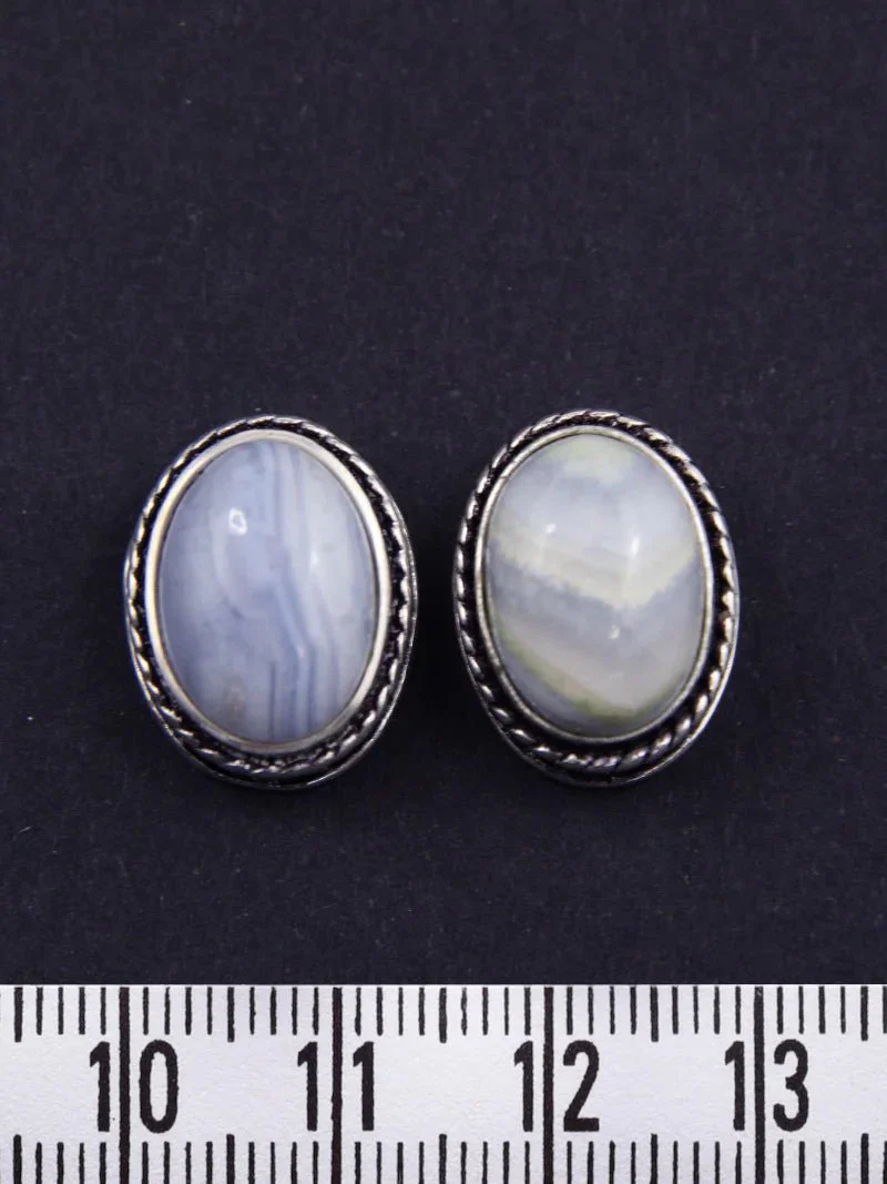 2 Pierres serties de laiton argenté de 17 mm - Image 14
