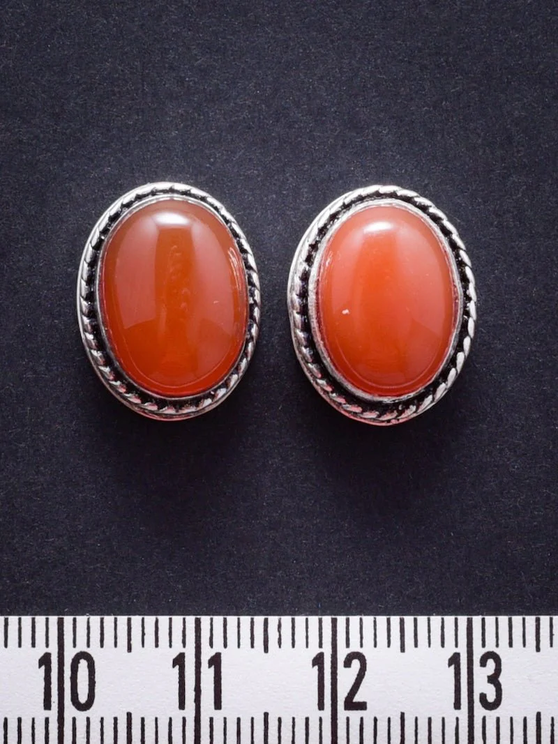 2 Pierres serties de laiton argenté de 17 mm - Image 3