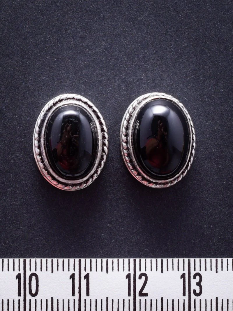 2 Pierres serties de laiton argenté de 17 mm - Image 7