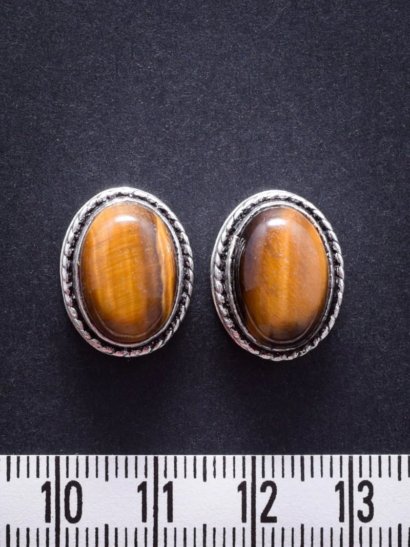 2 Pierres serties de laiton argenté de 17 mm - Image 8