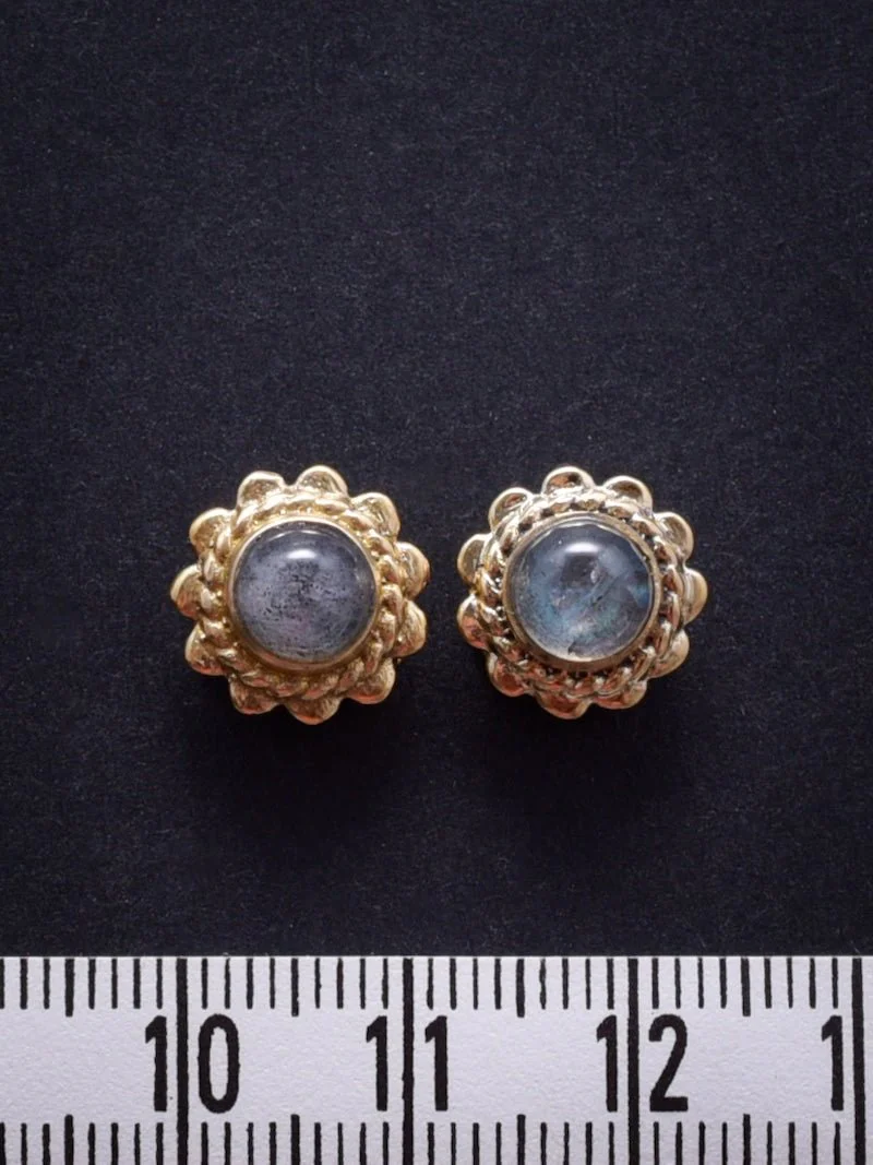 2 Pierres serties de laiton "fleur" de 9 mm - Image 4