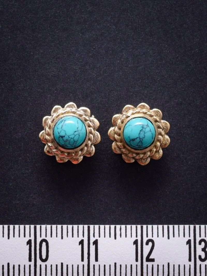 2 Pierres serties de laiton "fleur" de 9 mm - Image 8