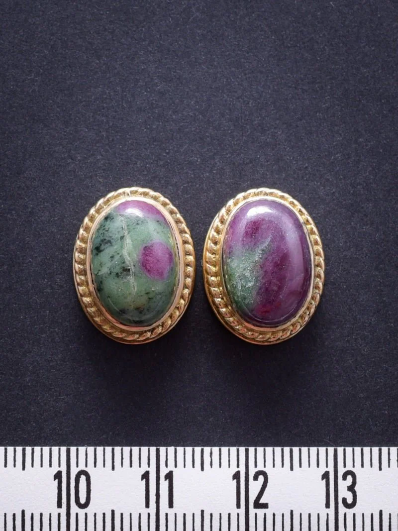 2 Pierres serties de laiton de 17 mm - Image 13
