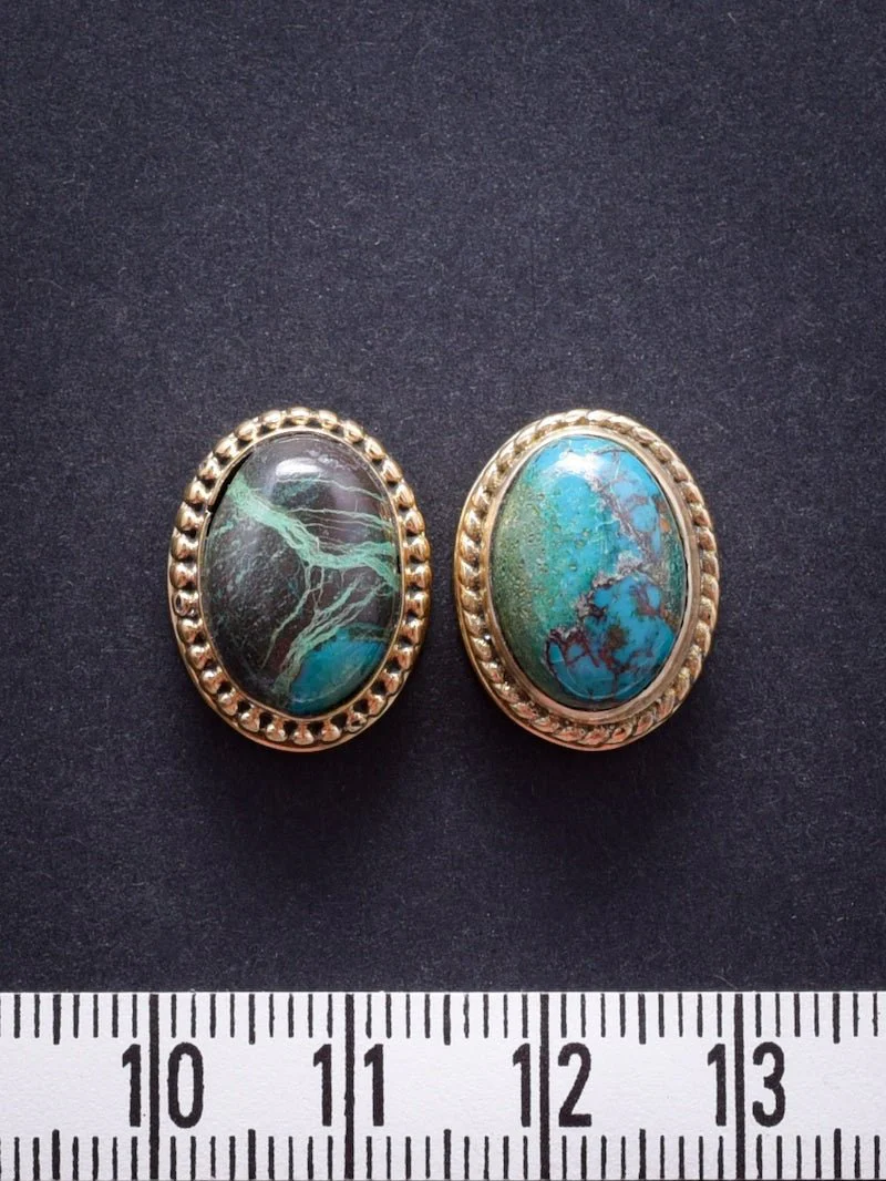 2 Pierres serties de laiton de 17 mm - Image 3