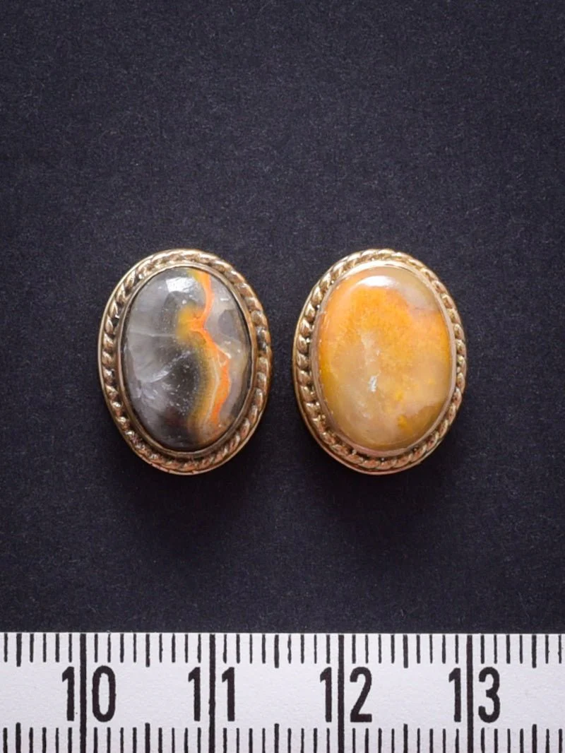2 Pierres serties de laiton de 17 mm - Image 4