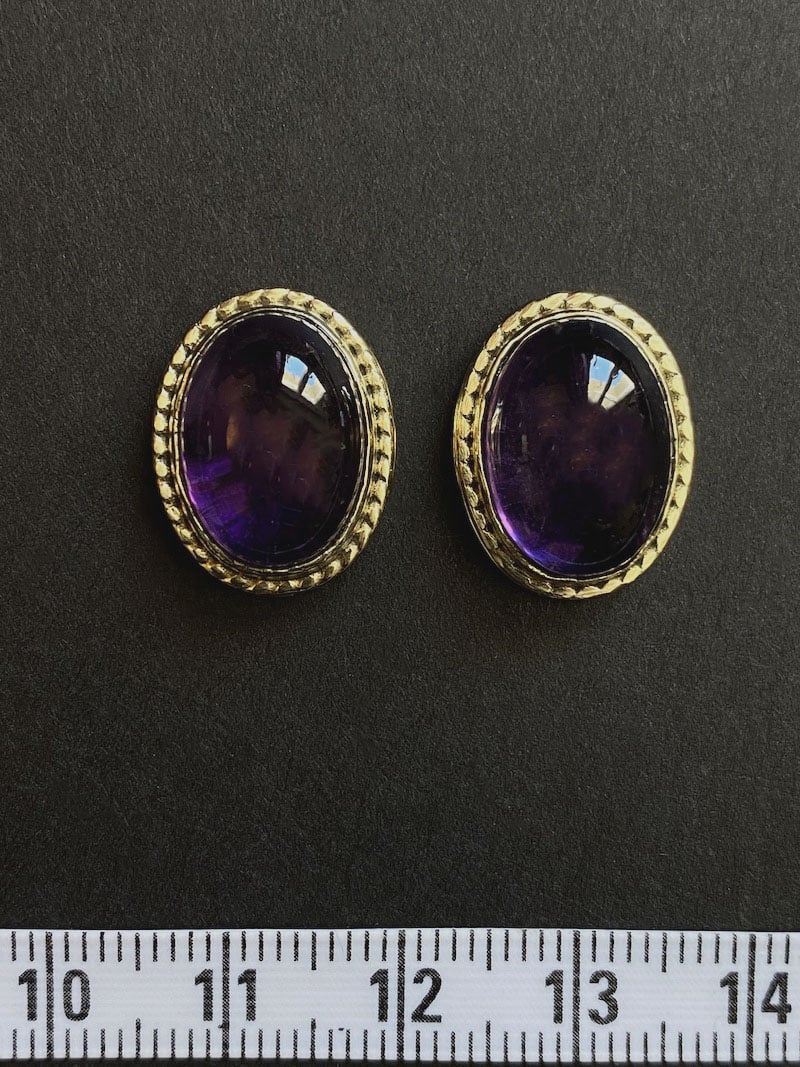 2 Pierres serties de laiton de 17 mm - Image 5