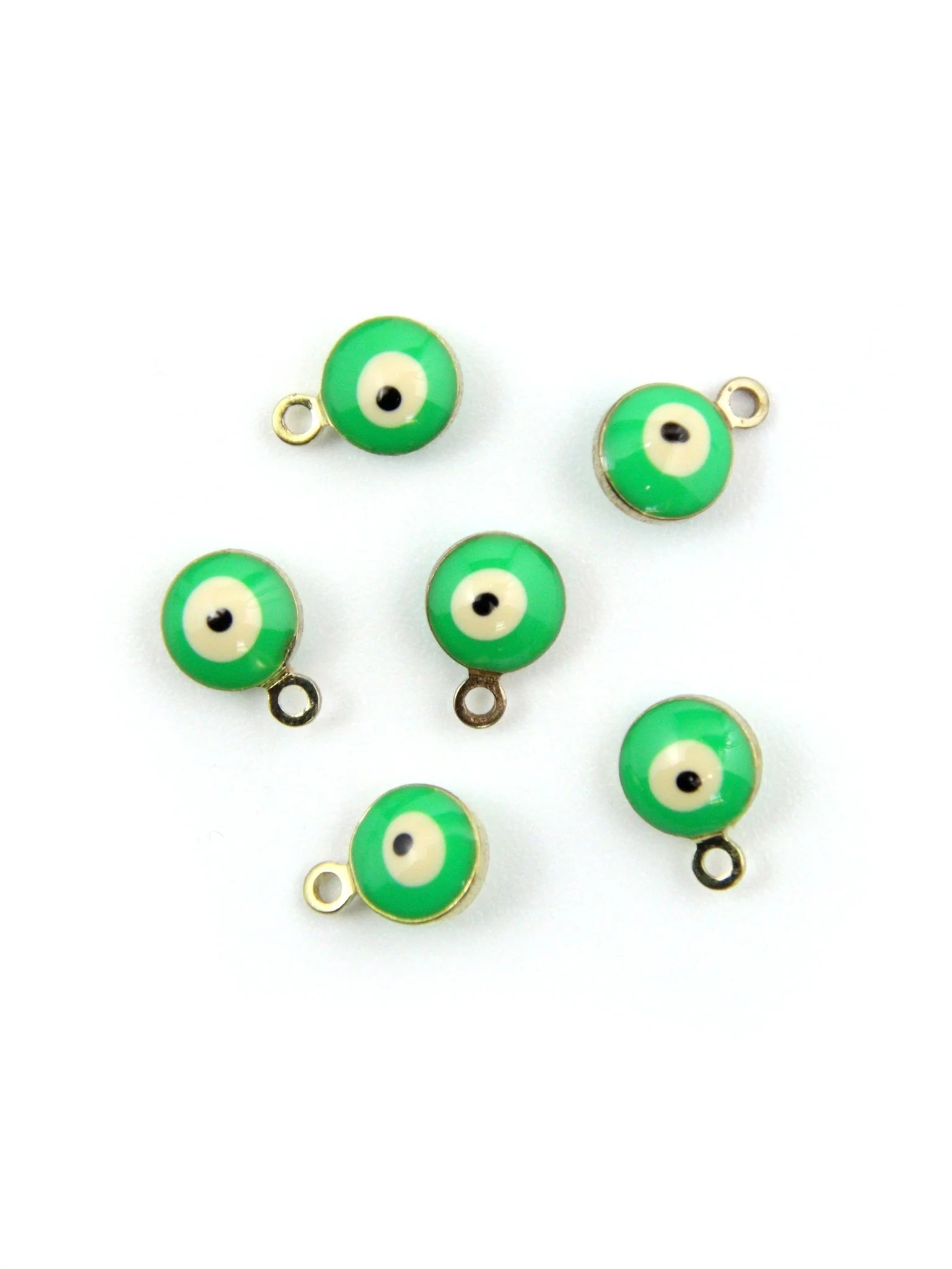 Pendentif œil en métal émaillé – Zamak – 6,5 mm (6 pièces) - Image 4