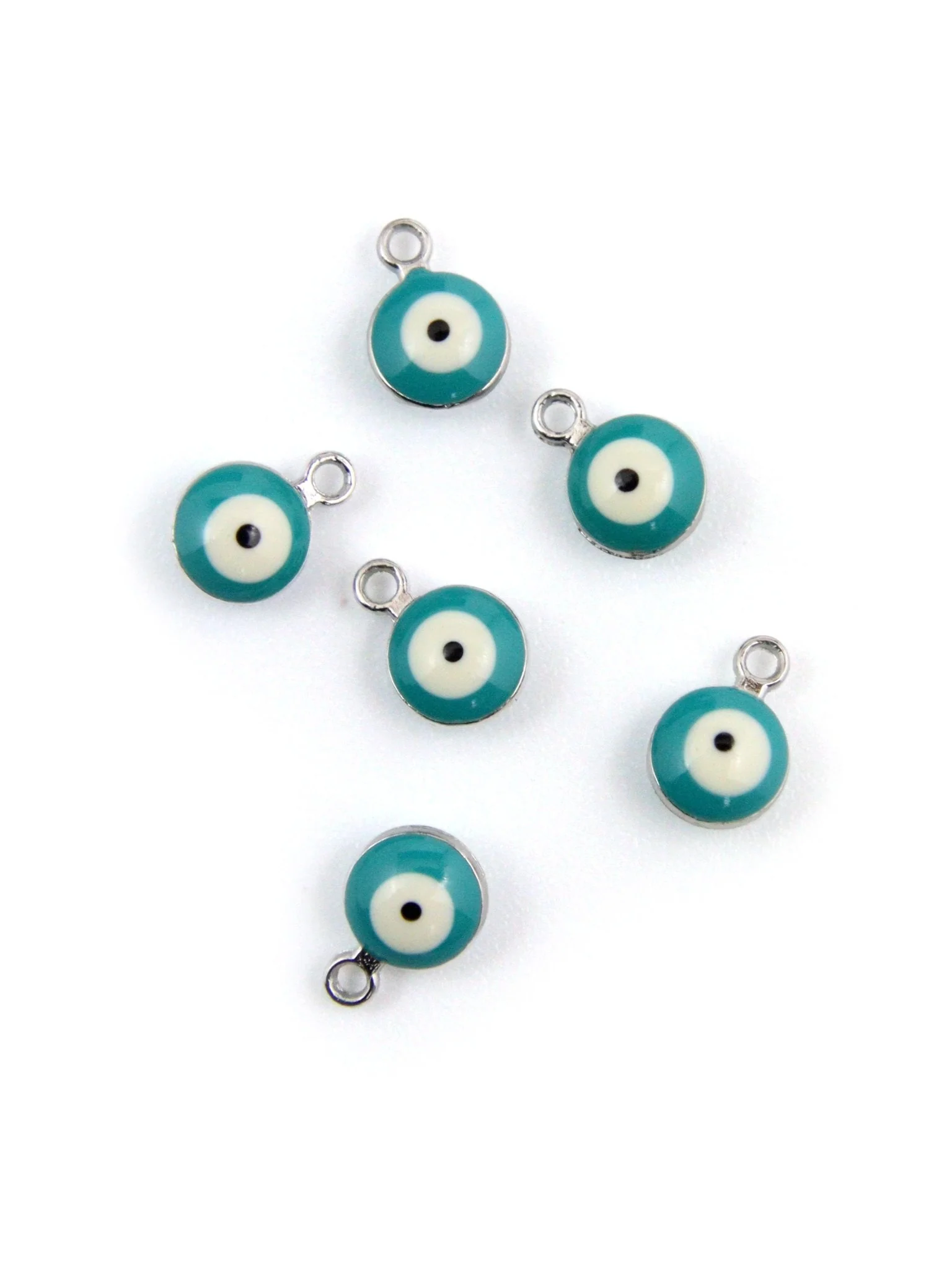 Pendentif œil en métal émaillé – Zamak – 6,5 mm (6 pièces) - Image 5