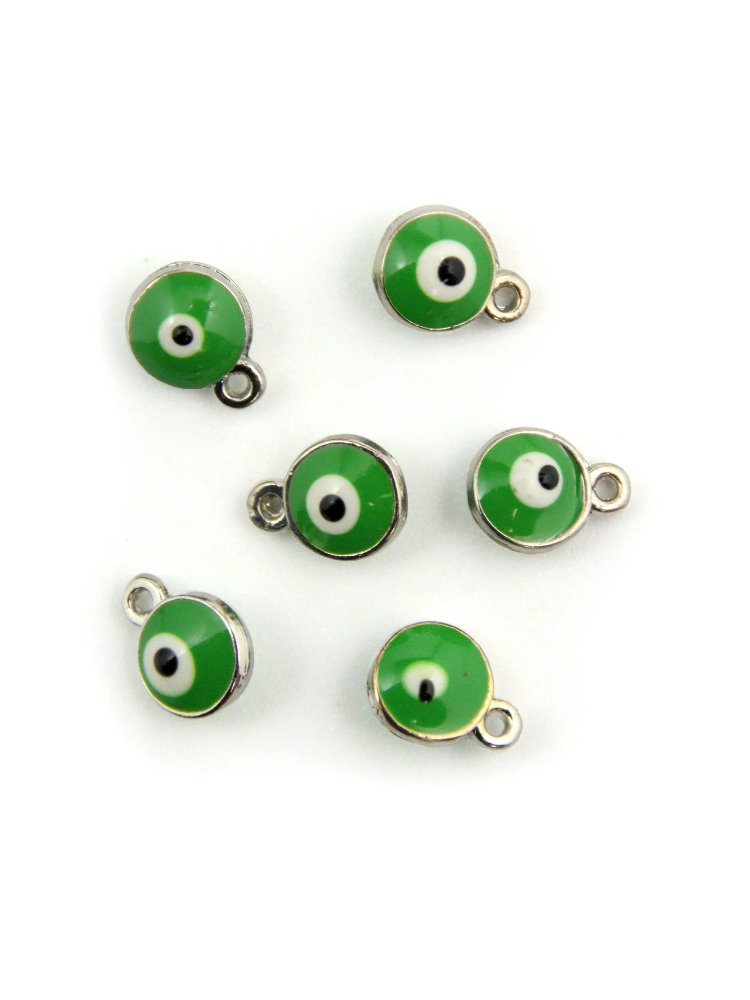 Pendentif œil en métal émaillé – Zamak – 6,5 mm (6 pièces) - Image 6