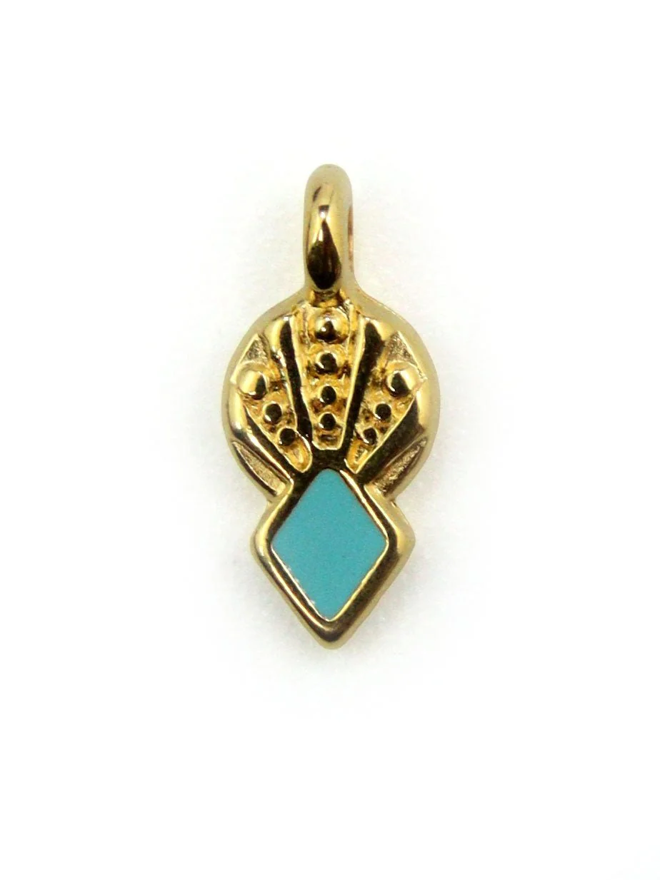Charm pointe géométrique - 6x10mm - Ø1.7mm - Image 3