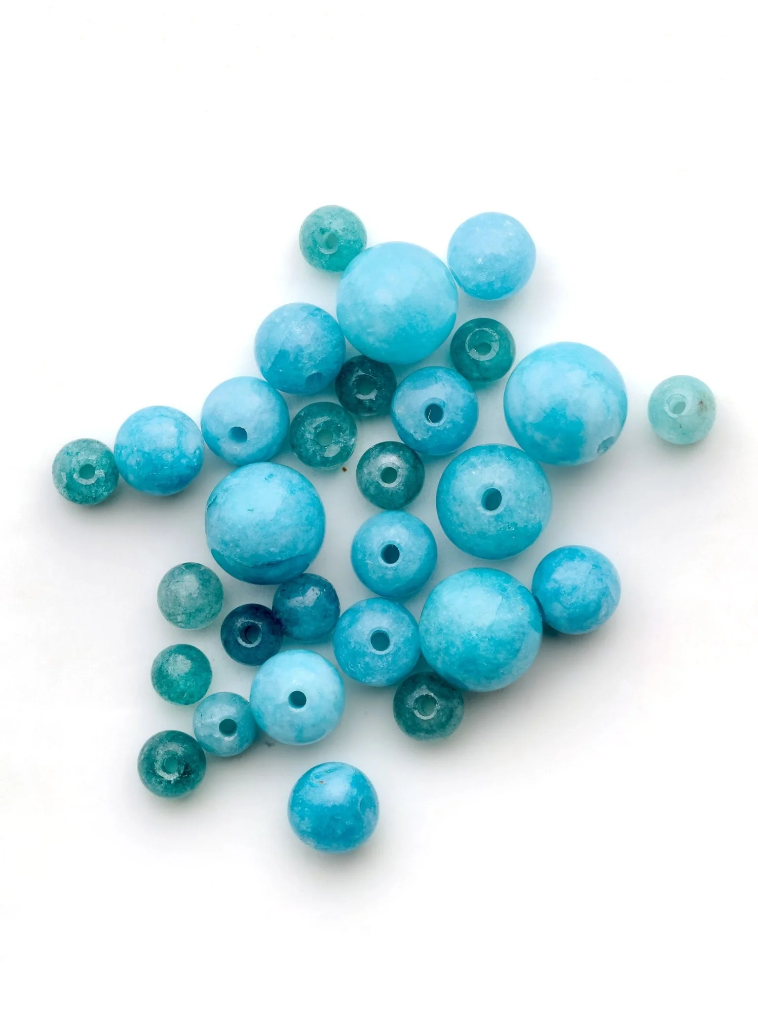Perles de Jade Bleue