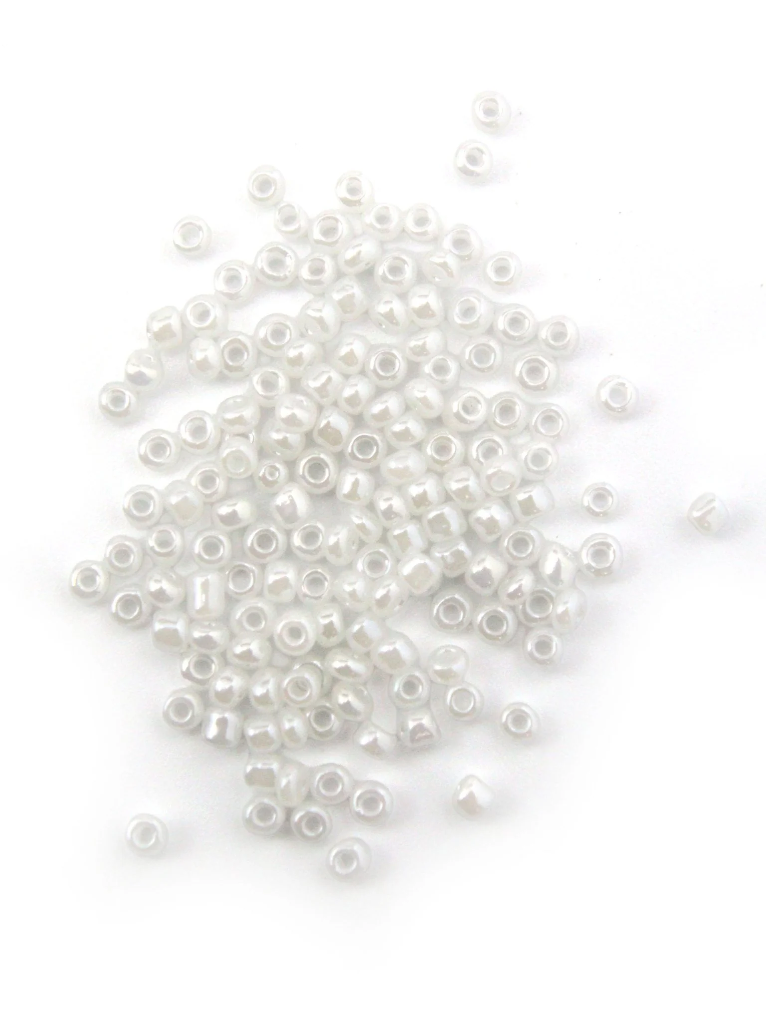 Perles de rocailles - Blanc brillant