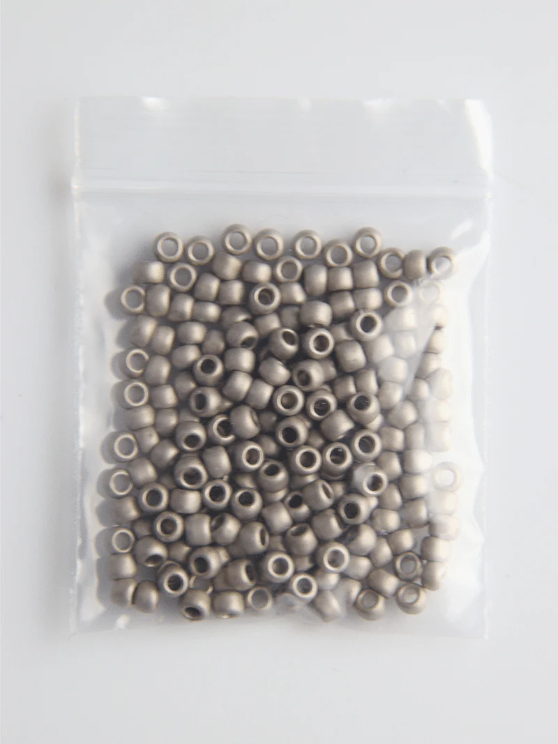 Perles de rocailles - Gris mat - Image 2