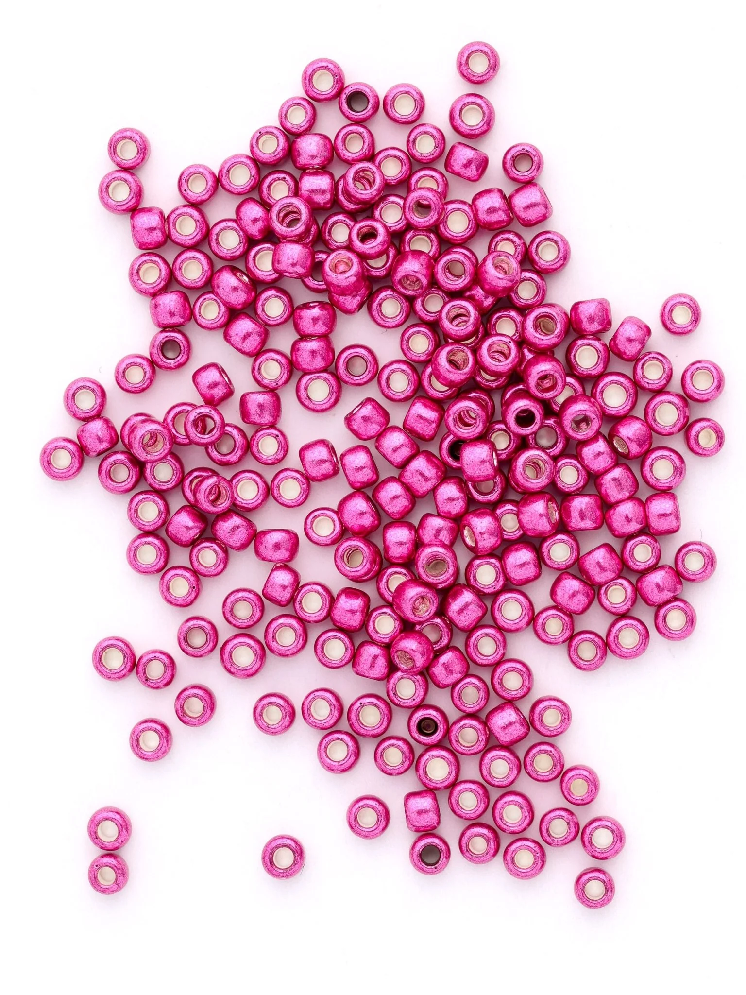 Perles de rocailles - Rose métallisé