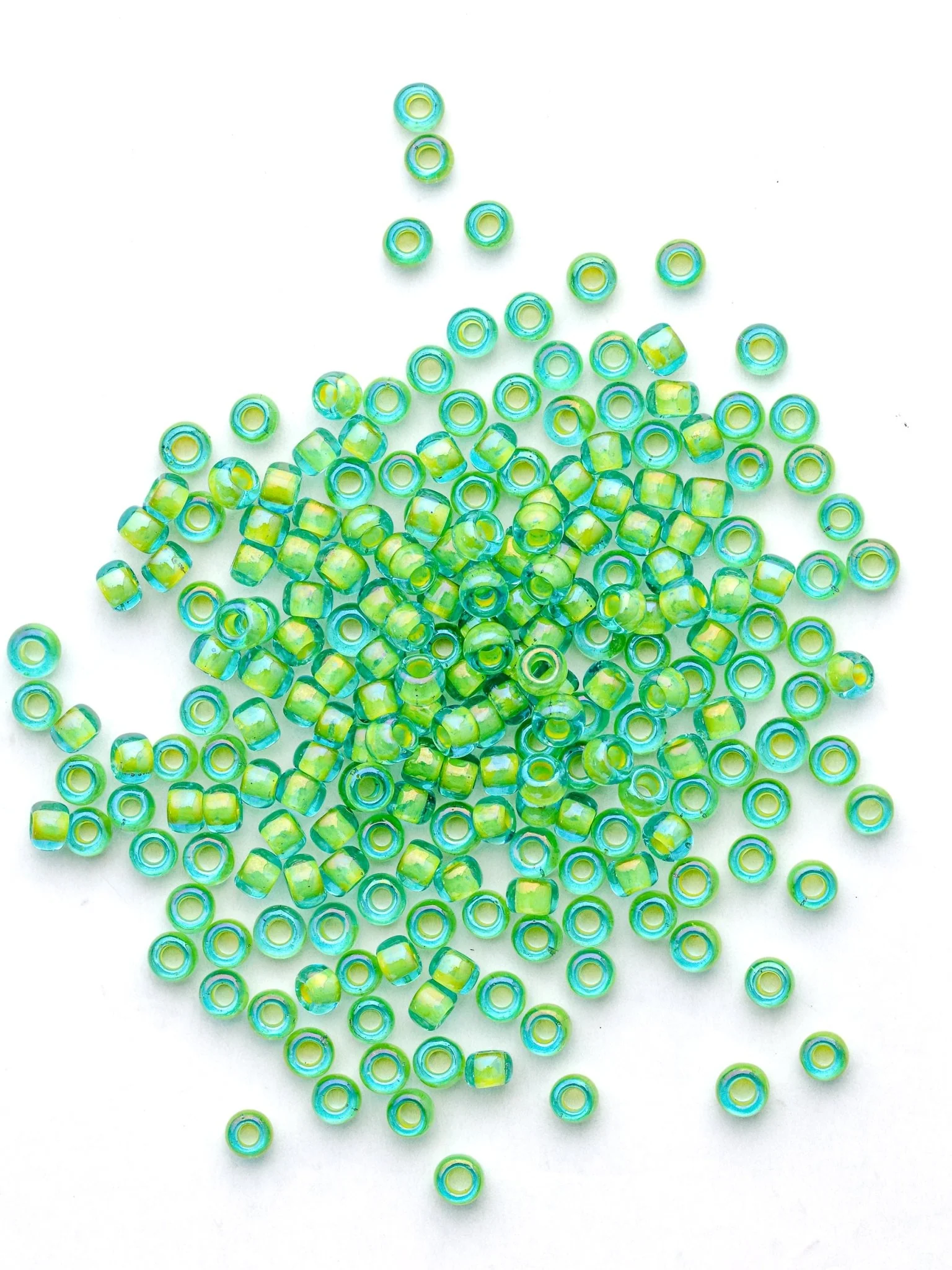 Perles de rocailles - Vert bleu