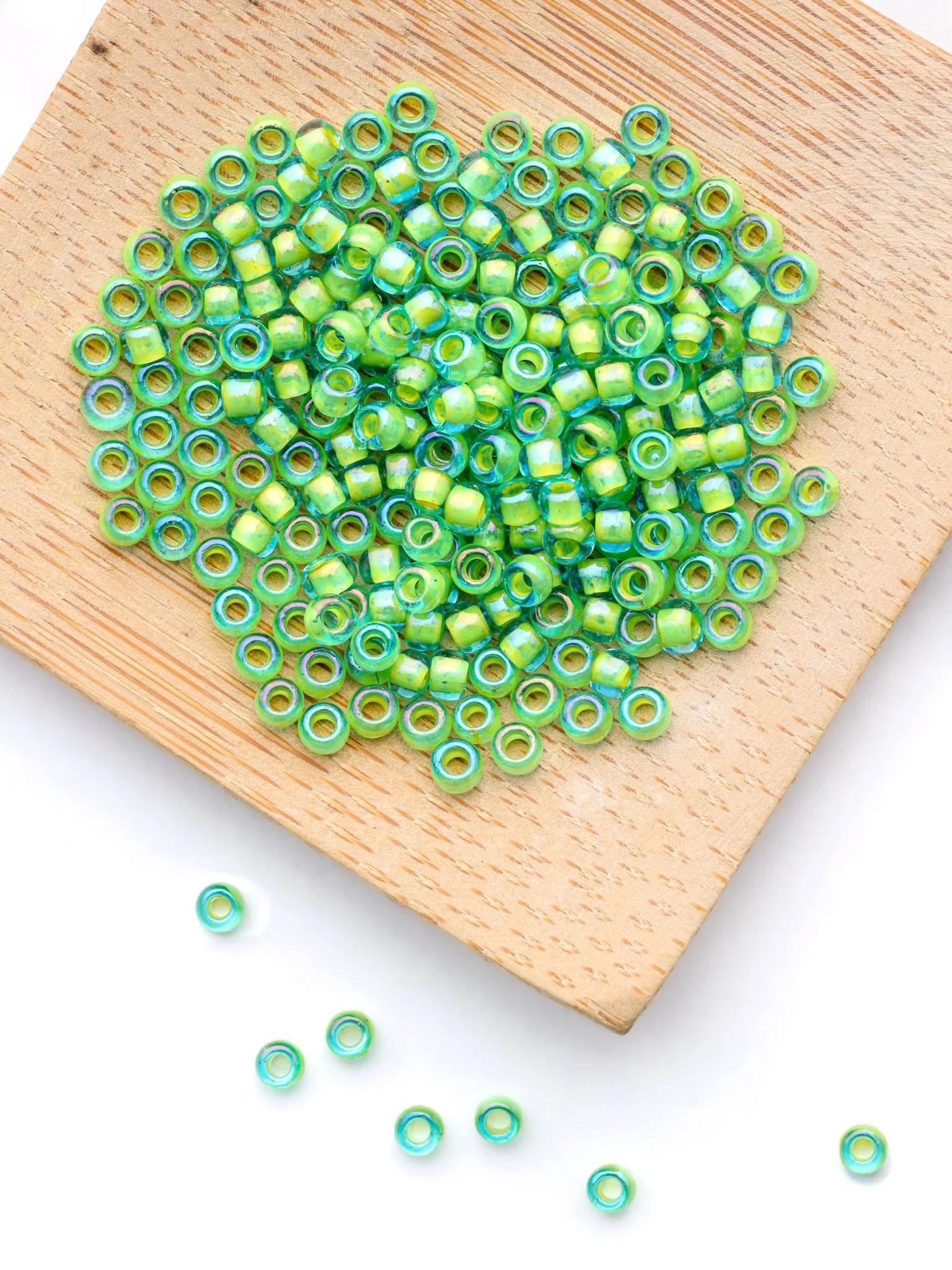 Perles de rocailles - Vert bleu - Image 2