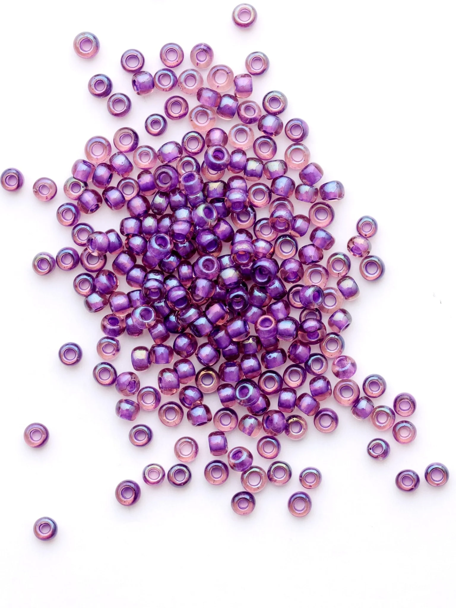 Perles de rocailles - Violet irisé