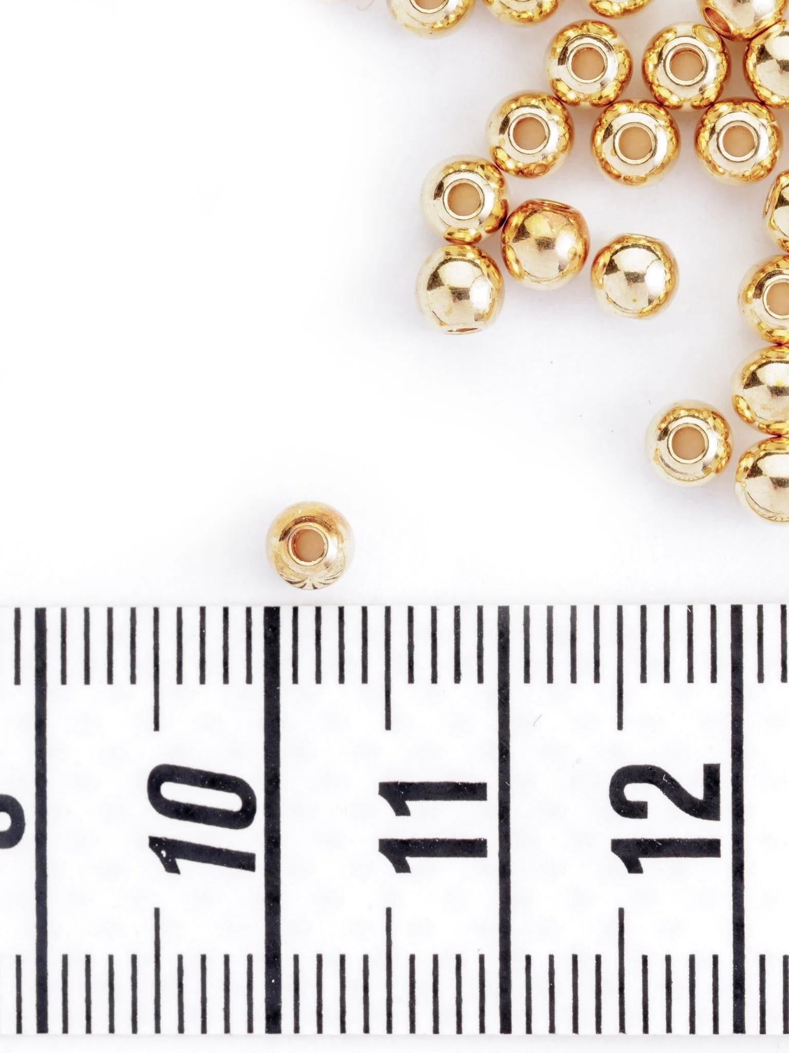 Perles métalliques de 4mm (trou de 1,2 mm) - Image 2