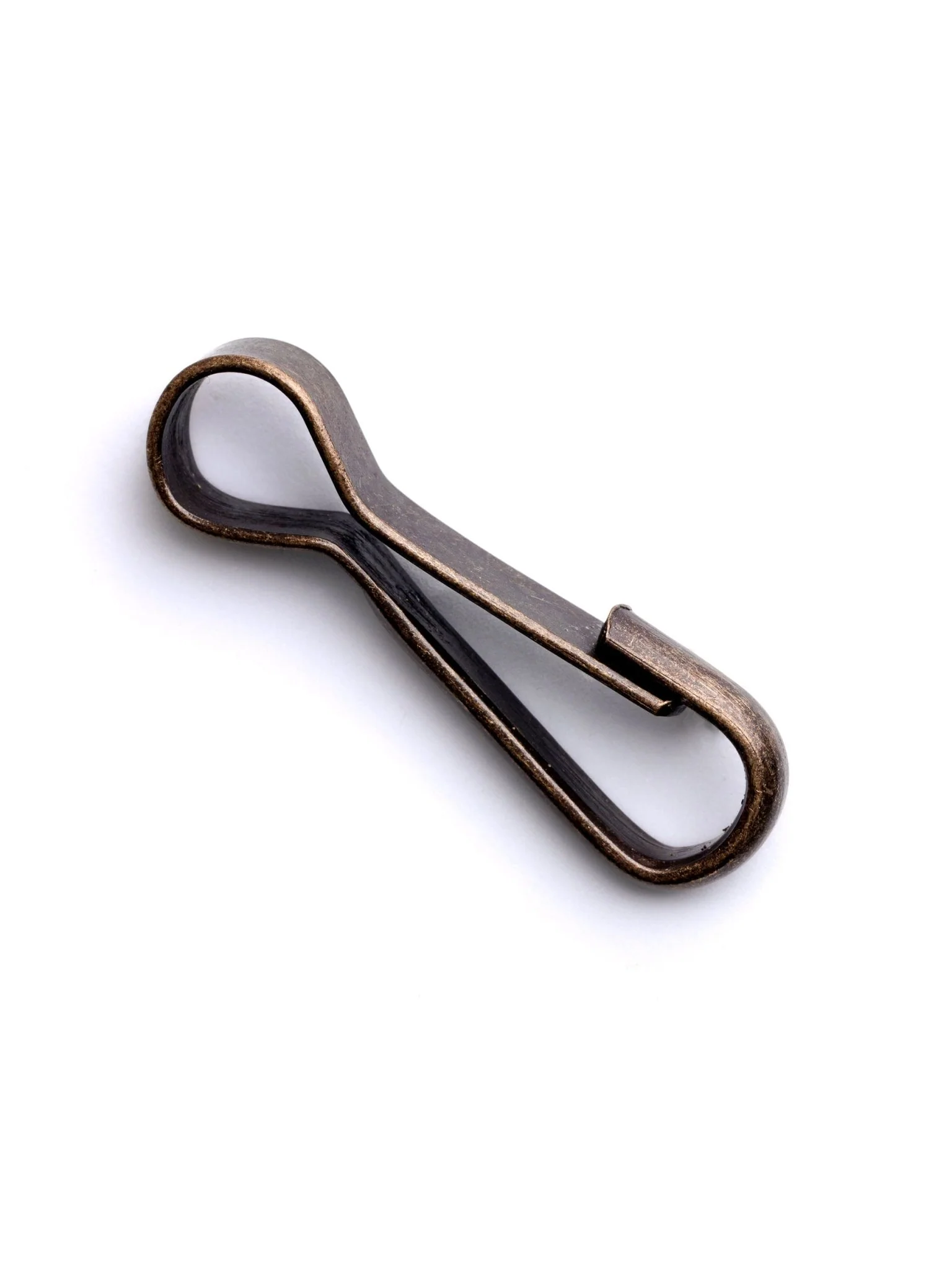 Porte-clé mousqueton en acier effet vieux laiton